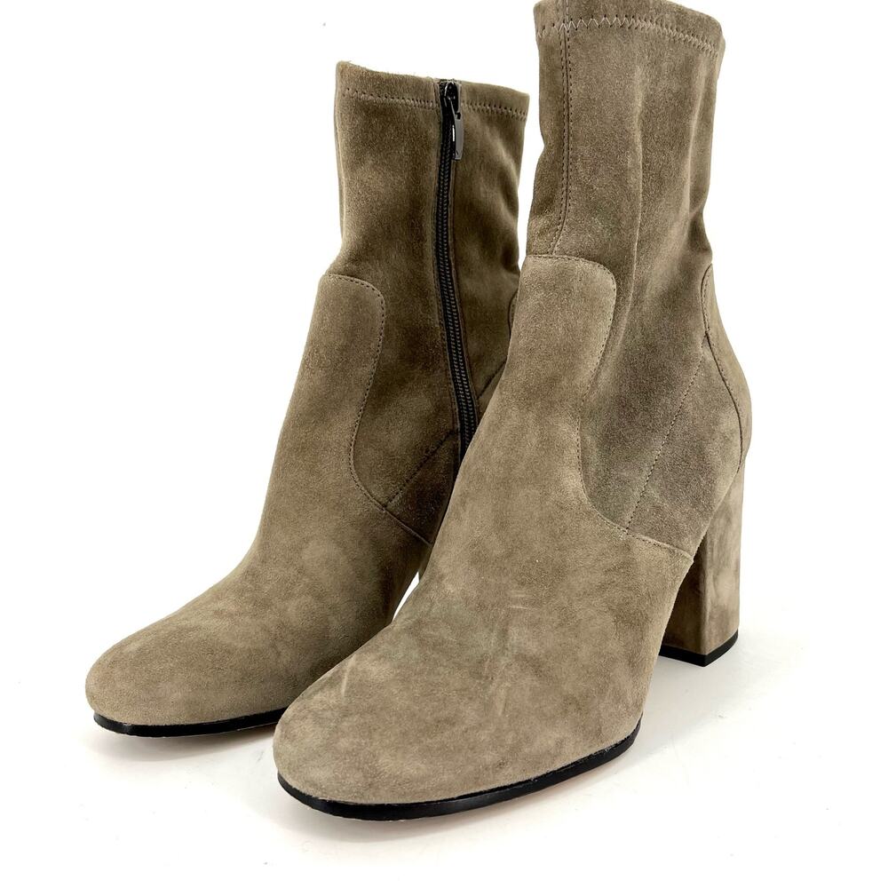 Via Spiga taupe block heel suede tall ankle boots‎ (9)